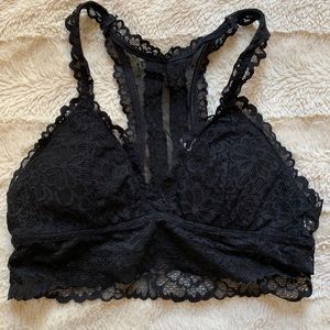 Black racer back Aerie bralette